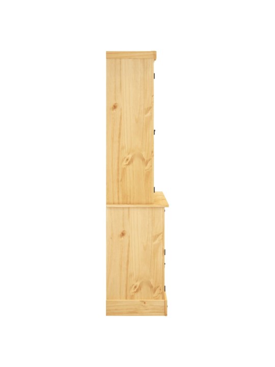 Kredenc Corona hnědý 112 x 43 x 196 cm masivní mexická borovice