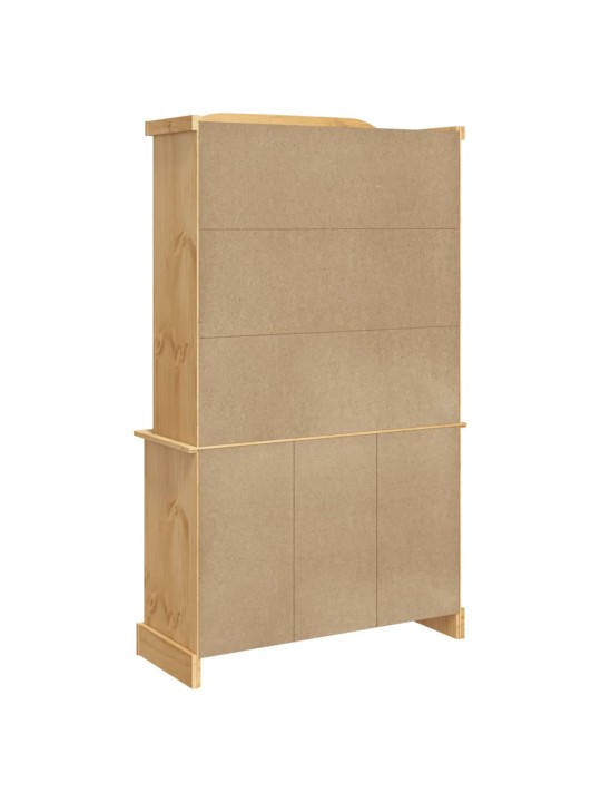 Kredenc Corona hnědý 112 x 43 x 196 cm masivní mexická borovice