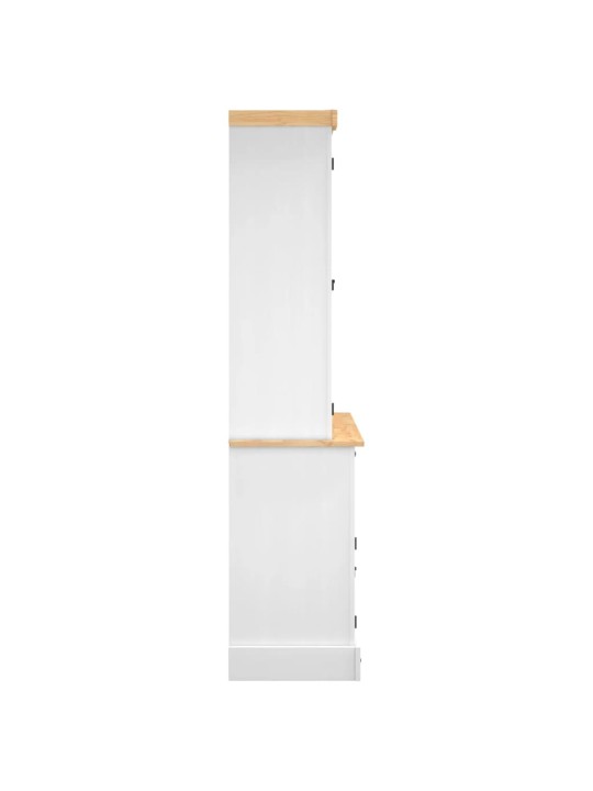 Kredenc Corona bílý 112 x 43 x 196 cm masivní mexická borovice