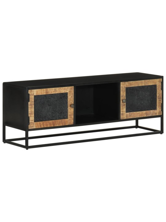 Tv skříňka 110 x 30 x 40 cm masivní mangovníkové dřevo a železo