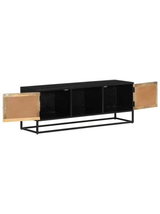 Tv skříňka 110 x 30 x 40 cm masivní mangovníkové dřevo a železo