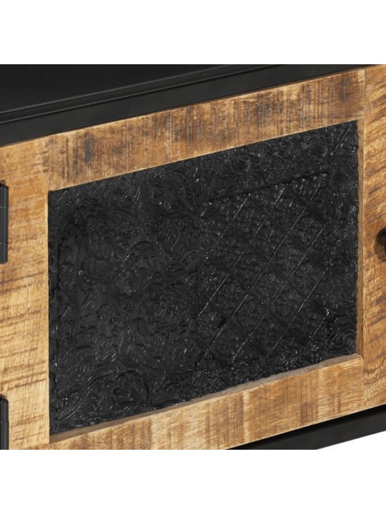 Tv skříňka 110 x 30 x 40 cm masivní mangovníkové dřevo a železo