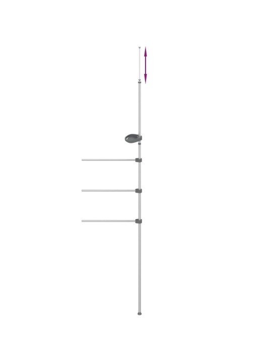 Držák na ručníky 47 x 280 cm hliník