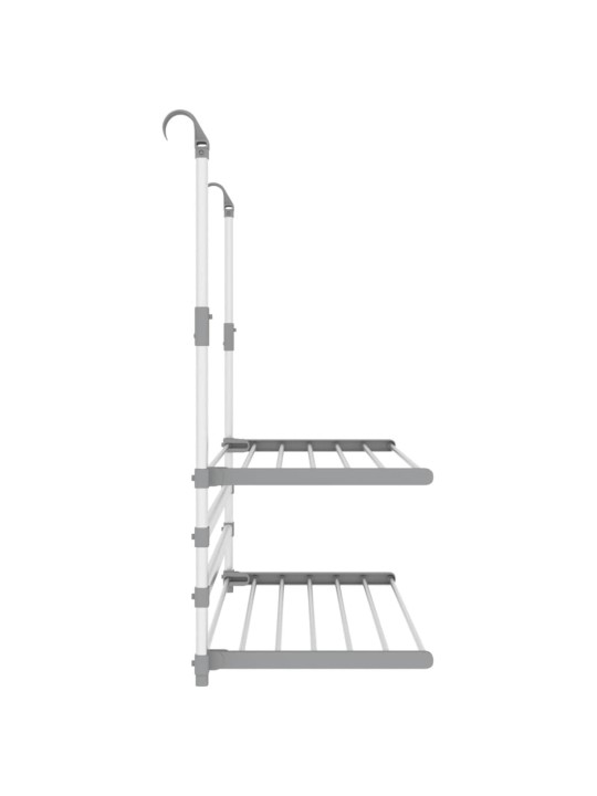 Sušák na prádlo na balkon 89 x 25 x (60–95) cm hliník