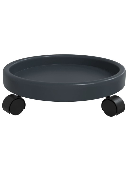 Vozíky na rostliny na kolečkách 2 ks šedé průměr 34 cm 35 kg