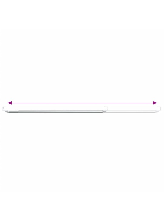Tyče na závěsy 2 ks bílé a stříbrné 40–60 cm hliník