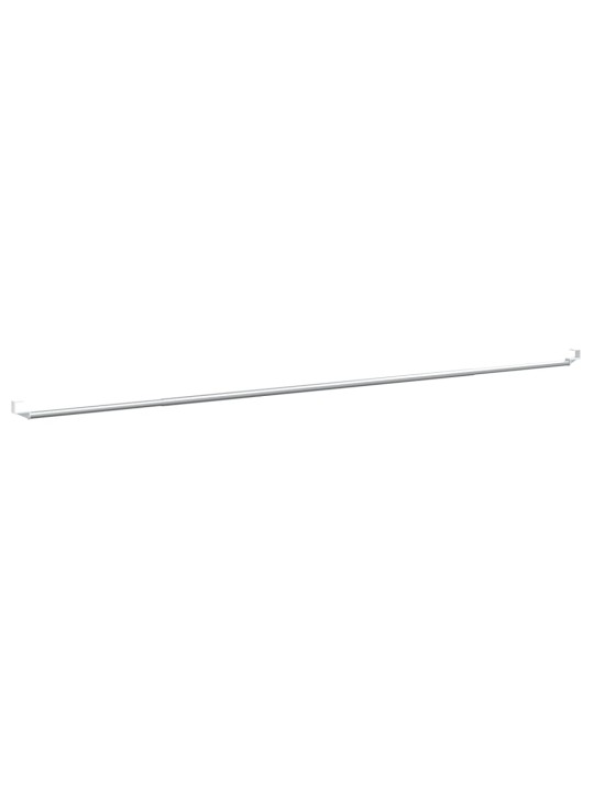 Tyče na závěsy 2 ks bílé a stříbrné 90–130 cm hliník