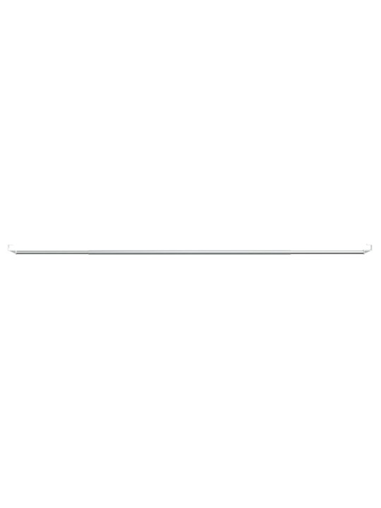 Tyče na závěsy 2 ks bílé a stříbrné 90–130 cm hliník