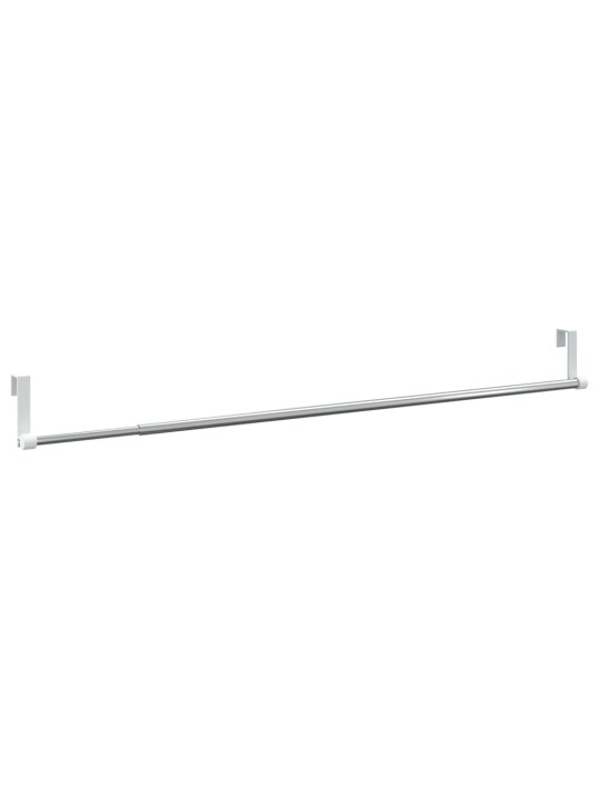 Tyče na závěsy 2 ks bílé a stříbrné 60–105 cm hliník