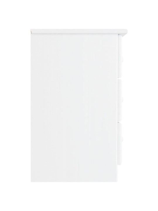 Noční stolek ALTA bílý 41 x 35 x 55,5 cm masivní borové dřevo
