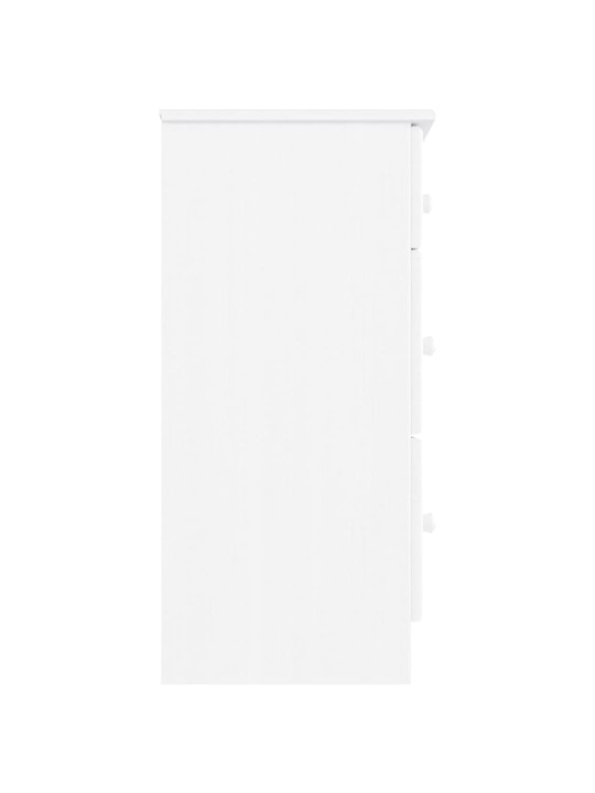 Komoda ALTA bílá 112 x 35 x 73 cm masivní borové dřevo
