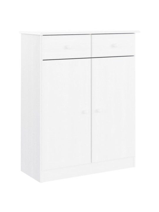 Botník ALTA bílý 77 x 35 x 96 cm masivní borové dřevo