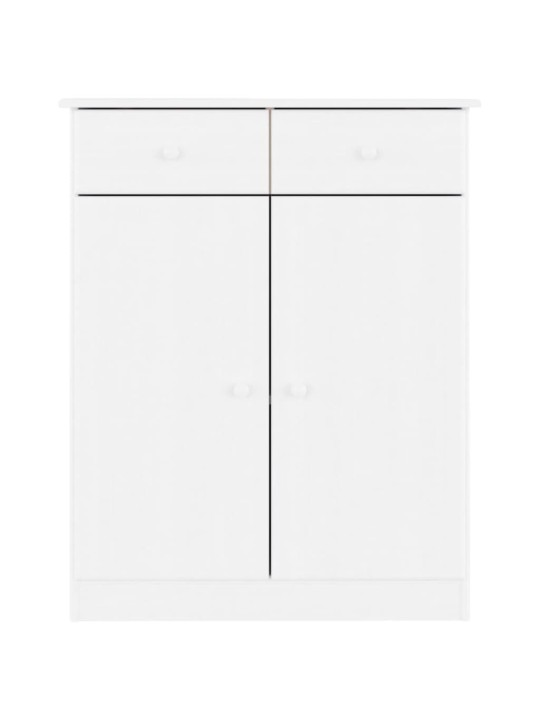 Botník ALTA bílý 77 x 35 x 96 cm masivní borové dřevo