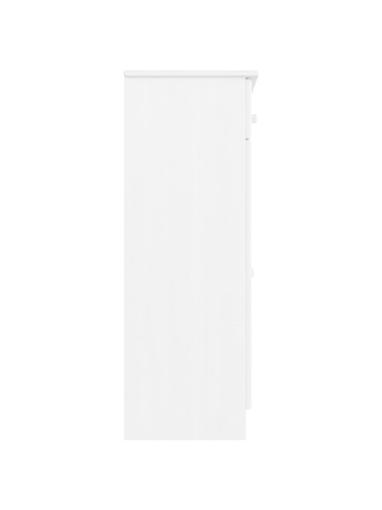 Botník ALTA bílý 77 x 35 x 96 cm masivní borové dřevo