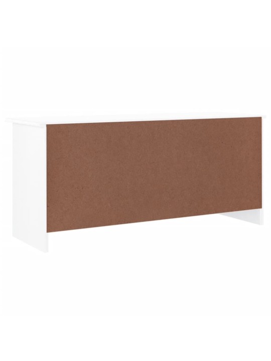 Lavice s botníkem ALTA bílá 100x35x45 cm masivní borové dřevo