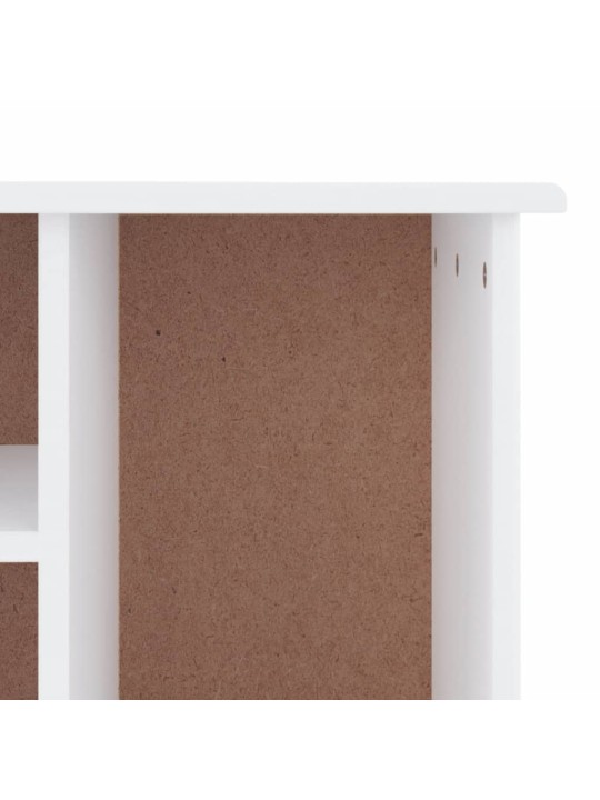 Lavice s botníkem ALTA bílá 100x35x45 cm masivní borové dřevo