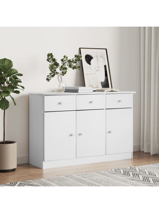 Příborník ALTA bílý 112 x 35 x 73 cm masivní borové dřevo