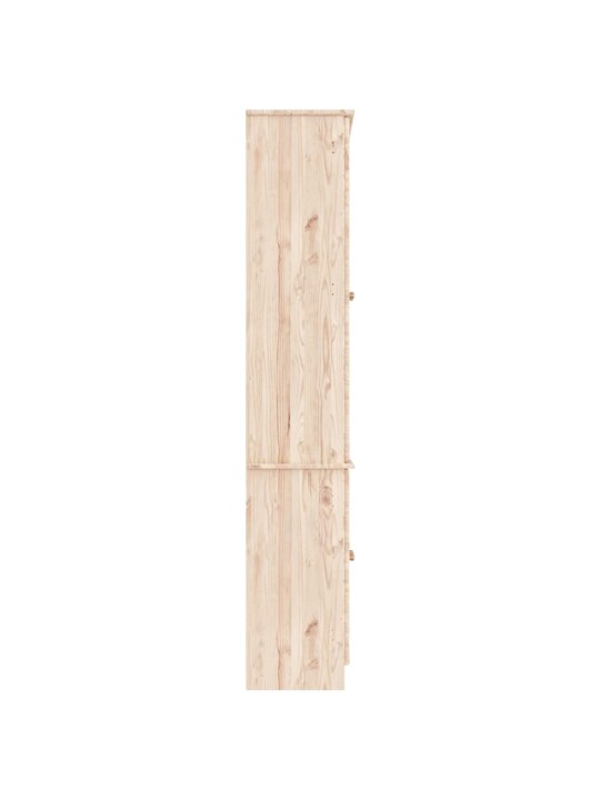 Prosklená vitrína ALTA 77 x 35 x 186,5 cm masivní borové dřevo
