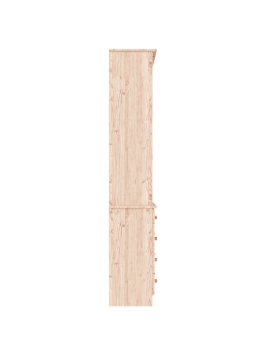 Knihovna se zásuvkami ALTA 77x35x186,5 cm masivní borové dřevo