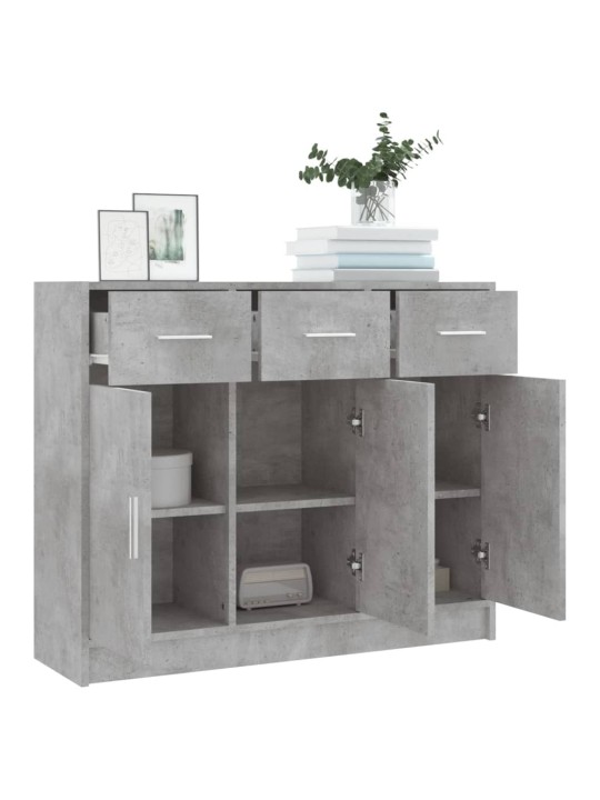 Příborník betonově šedý 91 x 28 x 75 cm kompozitní dřevo