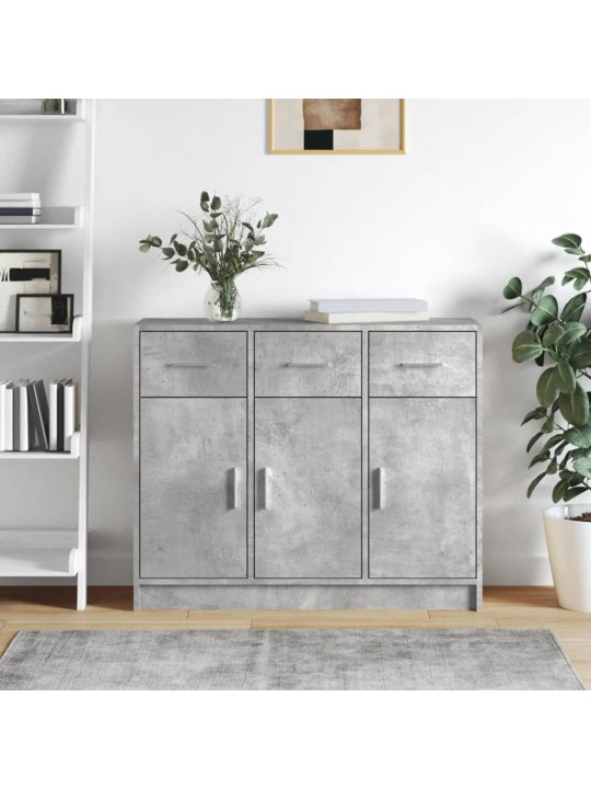 Příborník betonově šedý 91 x 28 x 75 cm kompozitní dřevo