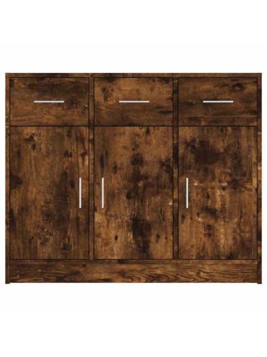 Příborník kouřový dub 91 x 28 x 75 cm kompozitní dřevo