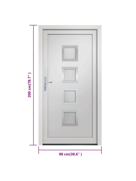 Vchodové dveře bílé 98 x 200 cm pvc