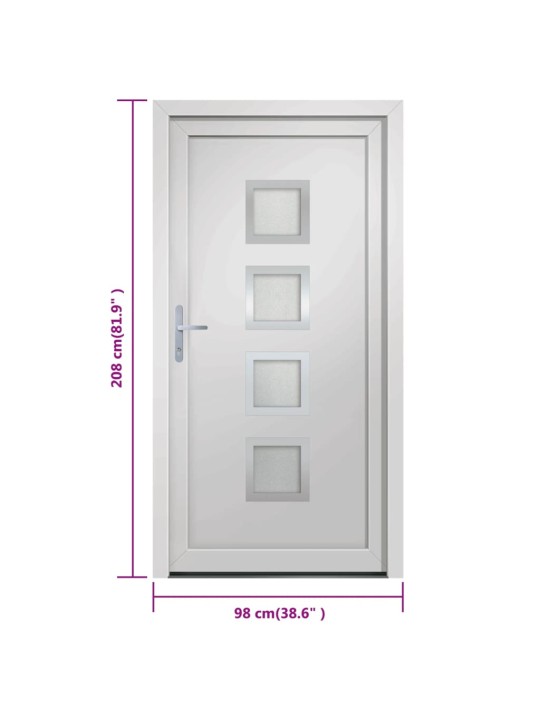 Vchodové dveře bílé 98 x 208 cm pvc