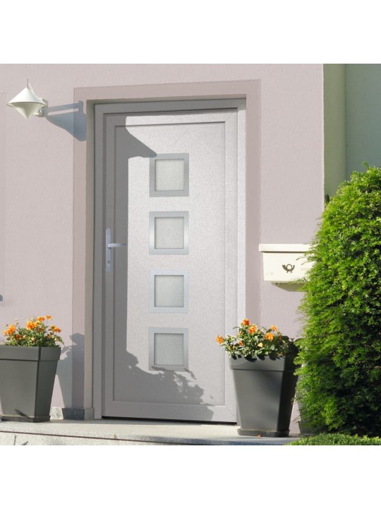 Vchodové dveře bílé 98 x 208 cm pvc