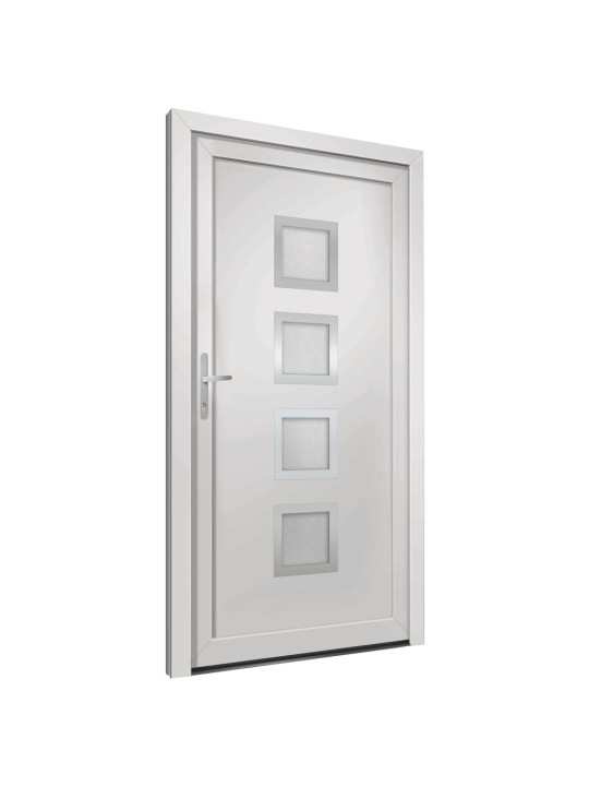 Vchodové dveře bílé 108 x 208 cm pvc