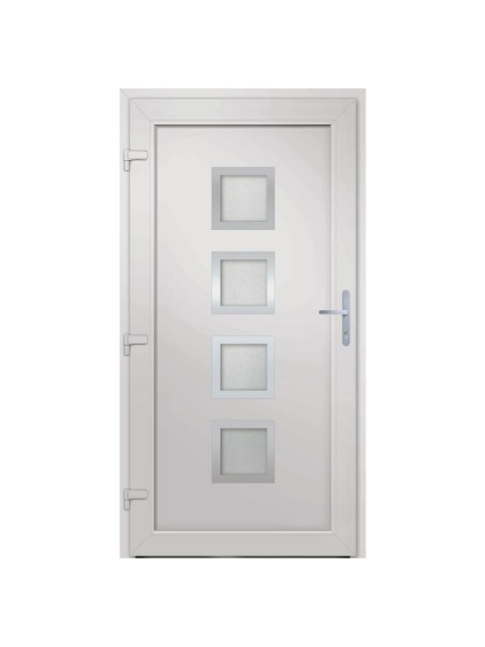 Vchodové dveře bílé 108 x 208 cm pvc
