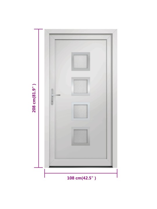Vchodové dveře bílé 108 x 208 cm pvc