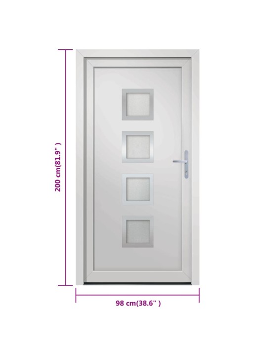 Vchodové dveře bílé 98 x 200 cm pvc