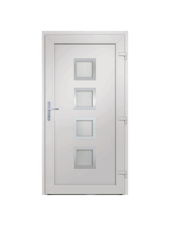 Vchodové dveře bílé 98 x 208 cm pvc