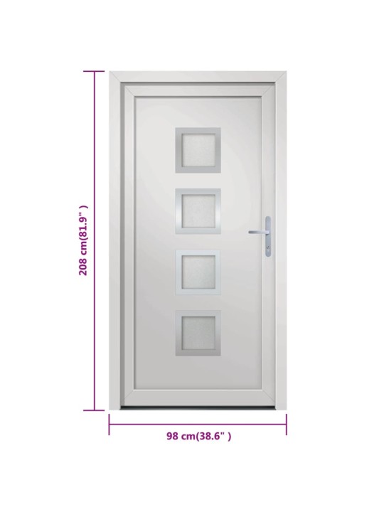 Vchodové dveře bílé 98 x 208 cm pvc