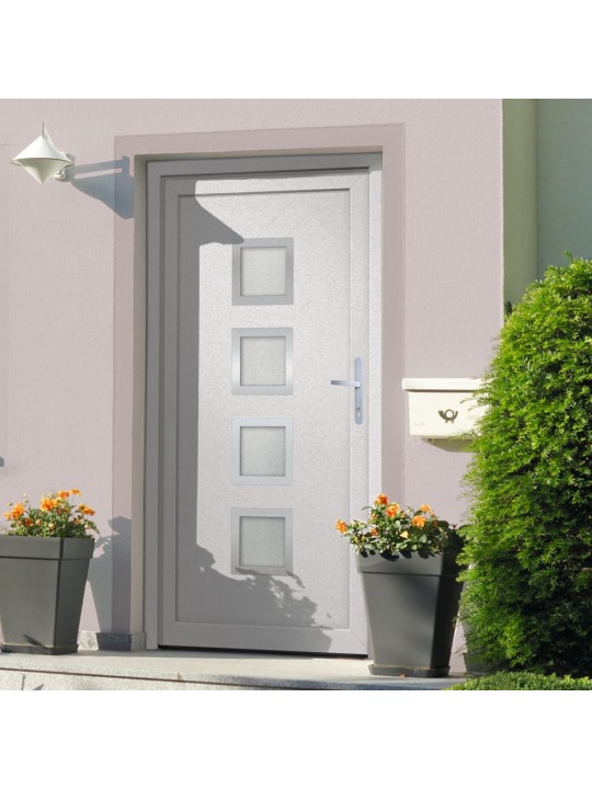 Vchodové dveře bílé 98 x 208 cm pvc