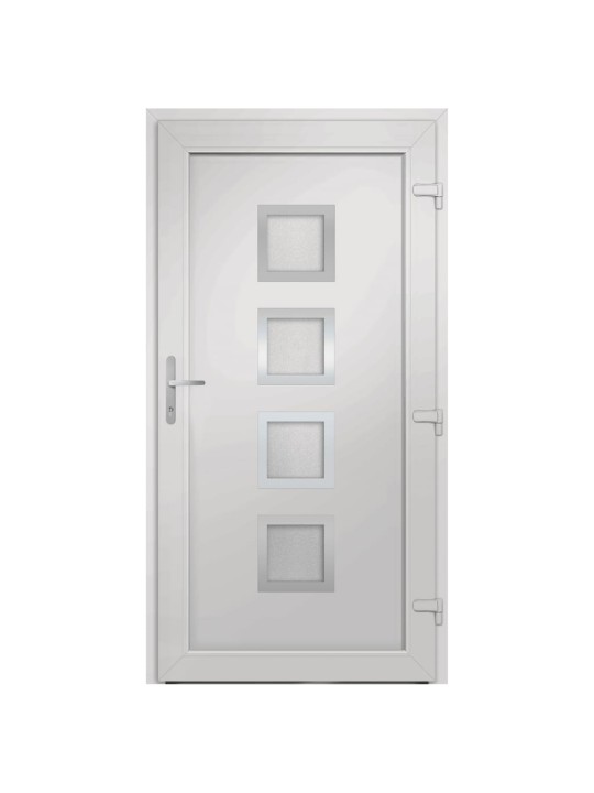 Vchodové dveře bílé 108 x 208 cm pvc