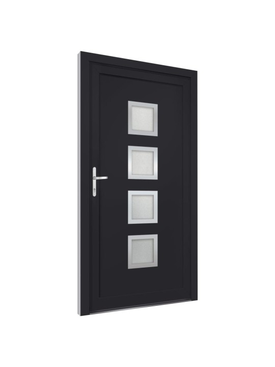 Vchodové dveře antracitové 98 x 208 cm pvc