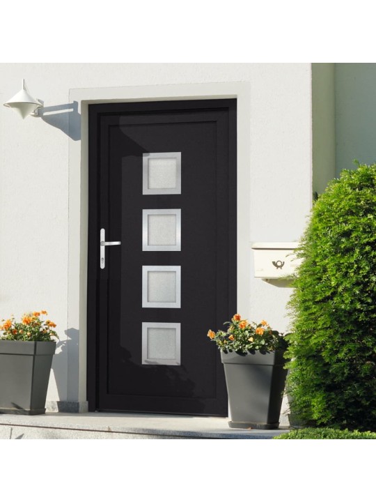 Vchodové dveře antracitové 108 x 208 cm pvc