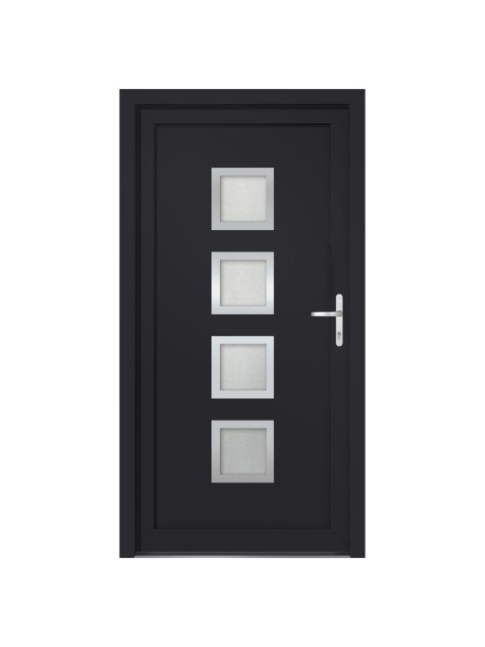 Vchodové dveře antracitové 98 x 208 cm pvc