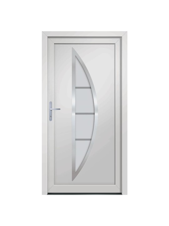 Vchodové dveře bílé 108 x 208 cm pvc