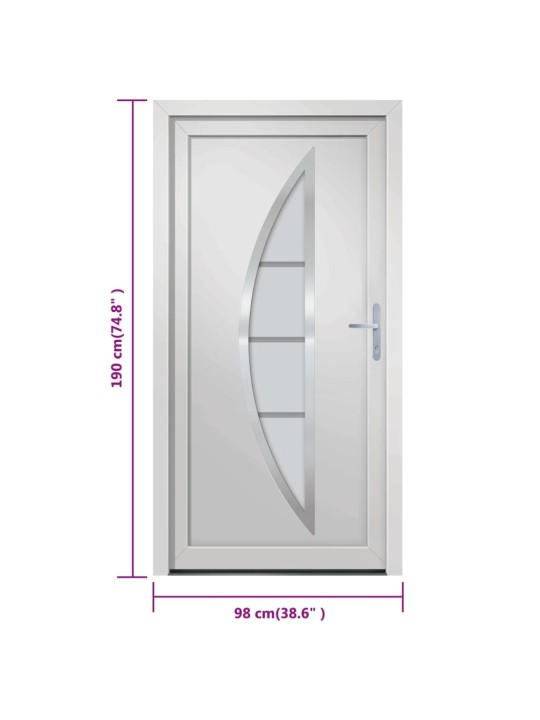 Vchodové dveře bílé 98 x 190 cm pvc