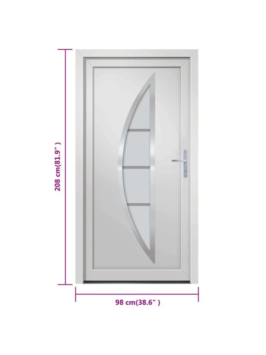 Vchodové dveře bílé 98 x 208 cm pvc