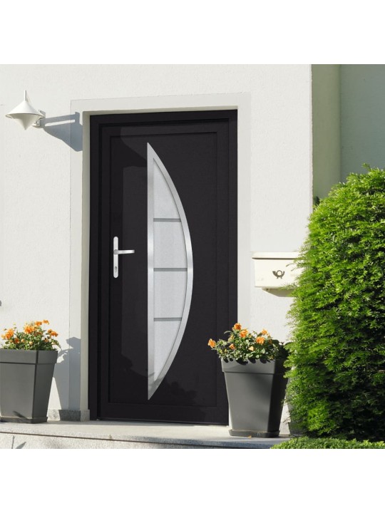 Vchodové dveře antracitové 108 x 208 cm pvc