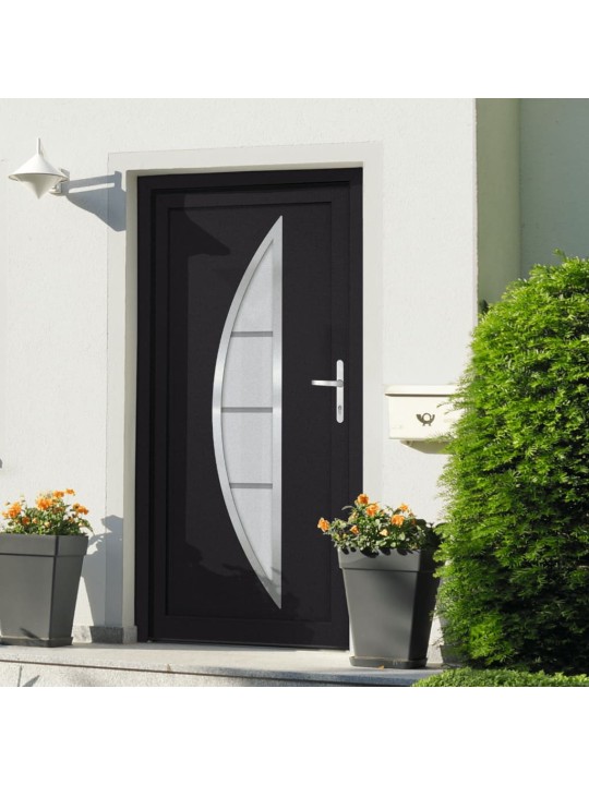 Vchodové dveře antracitové 108 x 208 cm pvc