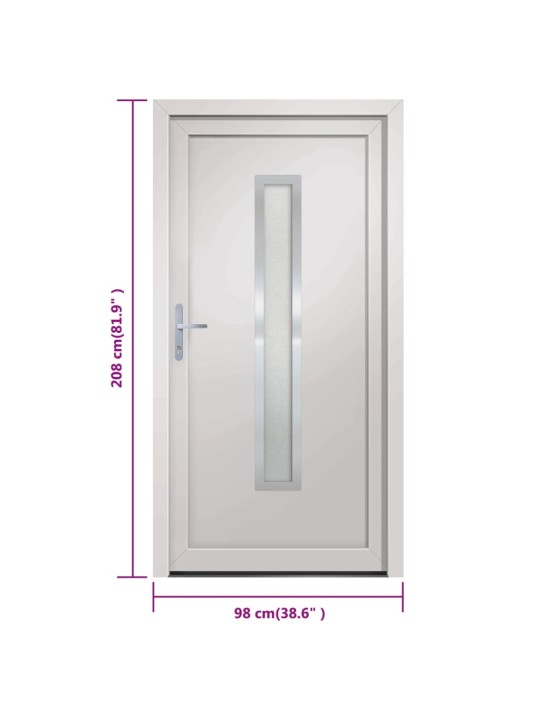 Vchodové dveře bílé 98 x 208 cm pvc