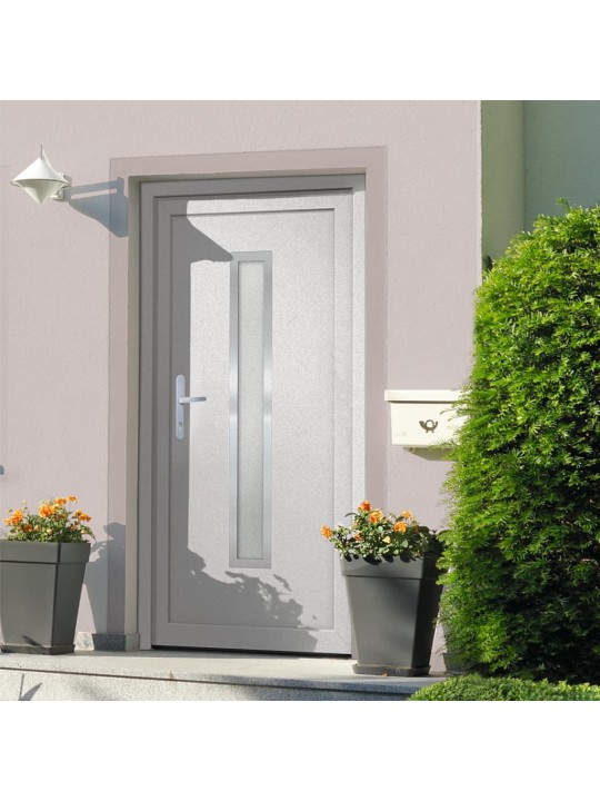Vchodové dveře bílé 98 x 208 cm pvc