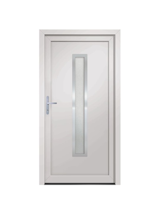 Vchodové dveře bílé 108 x 208 cm pvc