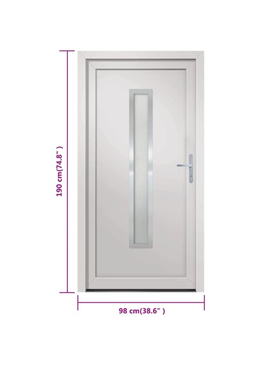 Vchodové dveře bílé 98 x 190 cm pvc