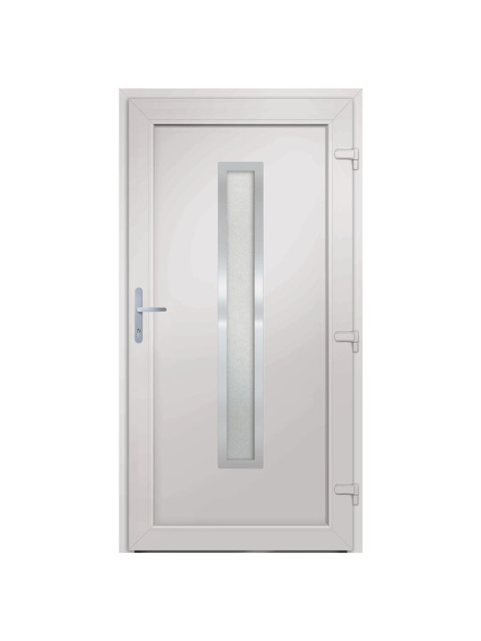 Vchodové dveře bílé 98 x 208 cm pvc